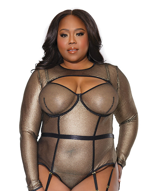 Holiday Metallic Fishnet Shrug