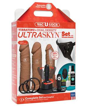 Vac-U-Lock Vibrating Dual Density ULTRASKYN Set w/Wireless Remote