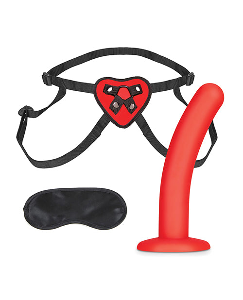 Lux Fetish 5" Dildo w/Strap On Harness Set