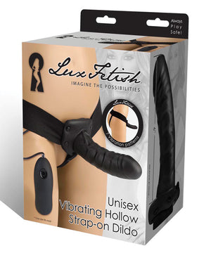 Lux Fetish Unisex Vibrating Hollow Strap On Dildo