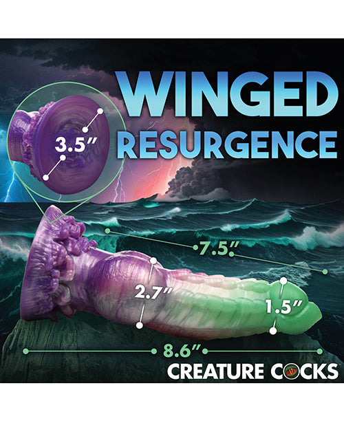 Creature Cocks Aqua Phoenix Silicone Dildo