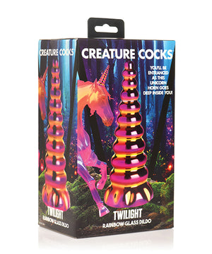 Creature Cocks Twilight Rainbow Glass Dildo