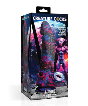 Creature Cocks Alienoid Silicone Dildo - Multi Color