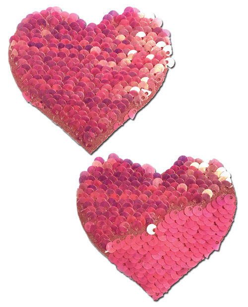 Pastease Premium Color Changing Flip Sequins Hearts