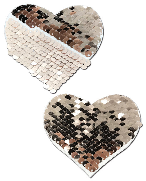 Pastease Premium Color Changing Flip Sequins Hearts