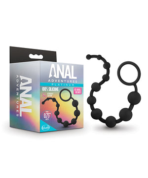 Black Blush Adventures Platinum Silicone 10 Anal Beads