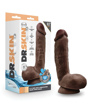 Brown Blush Dr. Skin Glide 8.5 inch Self Lubricating Dildo