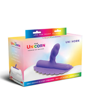 Purple Silicone The Cowgirl Unicorn Uni Horn Attachment