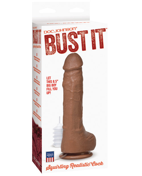 Bust It Squirting Realistic Cock W/1 Oz Nut Butter