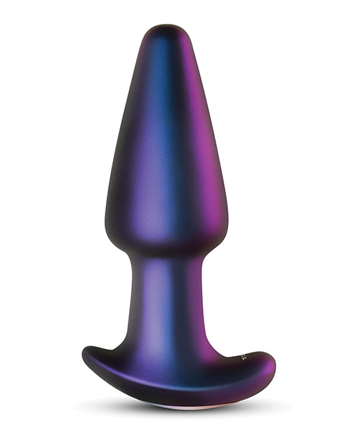 Purple Hueman Meteoroid Rimming Anal Plug with Rotating Beads