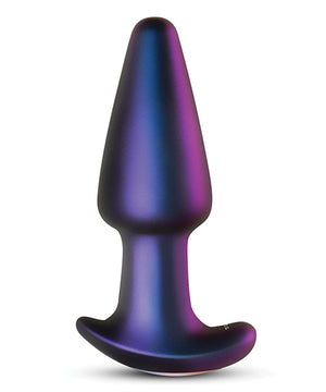 Purple Hueman Meteoroid Rimming Anal Plug with Rotating Beads