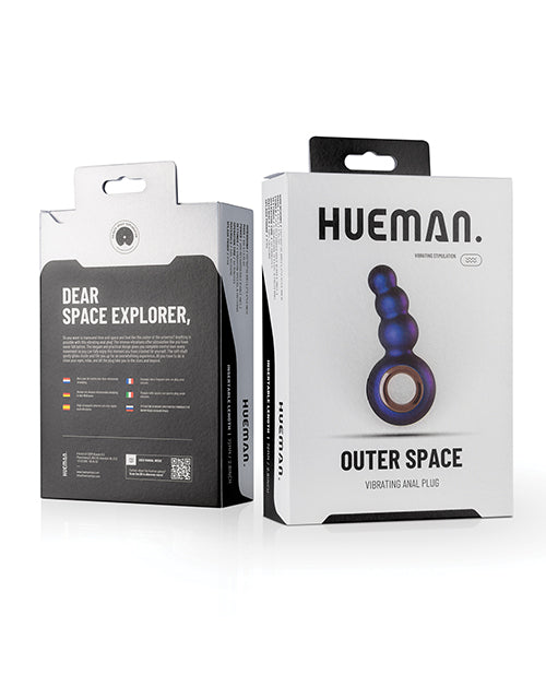 Purple Stylish Hueman Outer Space Vibrating Anal Plug