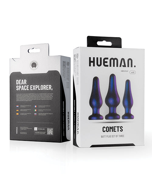 Purple Hueman Comets Butt Plug Set Of 3