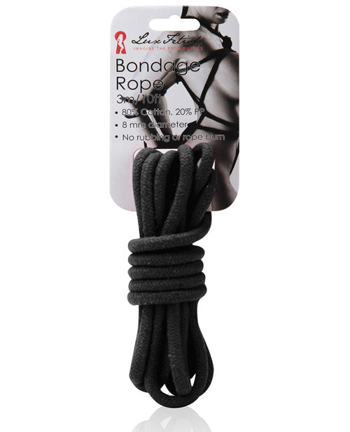 Lux Fetish Bondage Rope  3 M Black