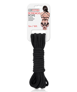 Black 16 Ft Lux Fetish Bondage Rope 