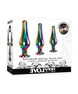 Aluminum Alloy Evolved Rainbow Metal Plug 3 pc Set