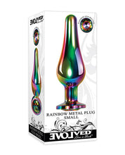 Rainbow Colored Extra-long Tapered Tip Evolved Metal Plug