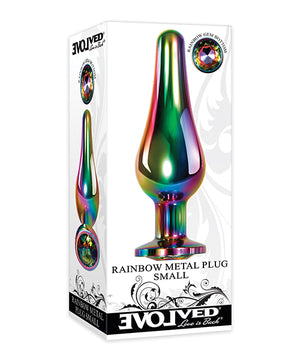 Rainbow Colored Extra-long Tapered Tip Evolved Metal Plug