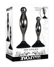 Black & Silver Waterproof Evolved Joy Sticks 2 Pc Plug Set
