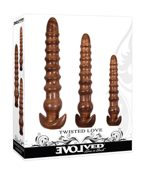 Gold Waterproof Evolved Twisted Love 3 Pc Plug Set