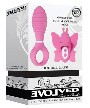 Pink Rechargeable Evolved Double Date Kit Adult Vibrator