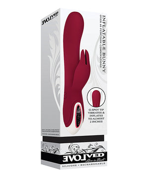 Burgundy Evolved Inflatable Dual Stim G-spot Vibrator 