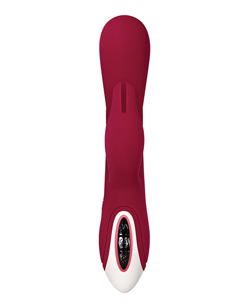 Burgundy Evolved Inflatable Dual Stim G-spot Vibrator 