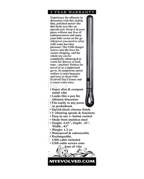 Black Waterproof Evolved Pen Pal Adult Vibrator