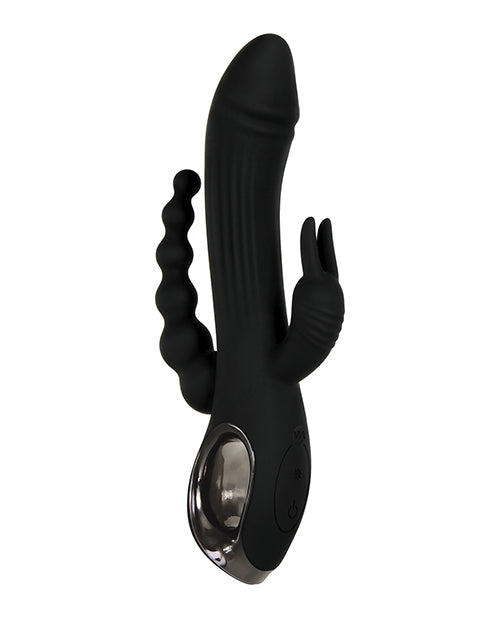 Black Rechargeable Evolved Trifecta Triple Stim Adult Vibrator