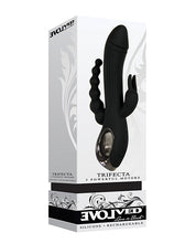 Black Rechargeable Evolved Trifecta Triple Stim Adult Vibrator