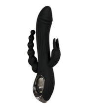 Black Rechargeable Evolved Trifecta Triple Stim Adult Vibrator