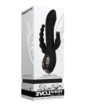 Black Rechargeable Evolved Trifecta Triple Stim Adult Vibrator