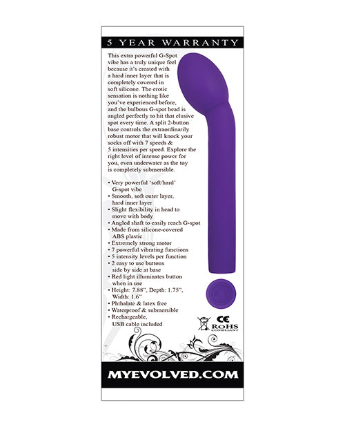 Purple Silicone Evolved Sweet Spot G-Spot Vibrator