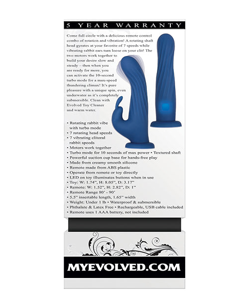 Evolved Remote Rotating Rabbit Adult Vibrator