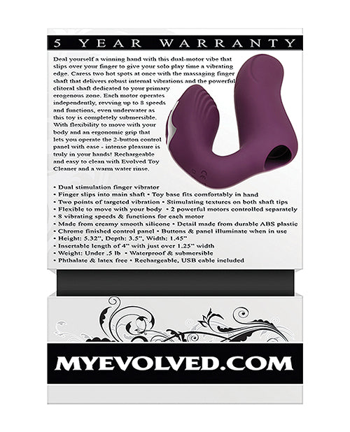 Purple Rechargeable Evolved Helping Hand Adult Vibrator
