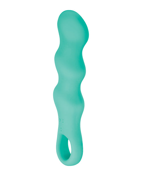 Teal Silicone Evolved Triple Teaser Adult Vibrator