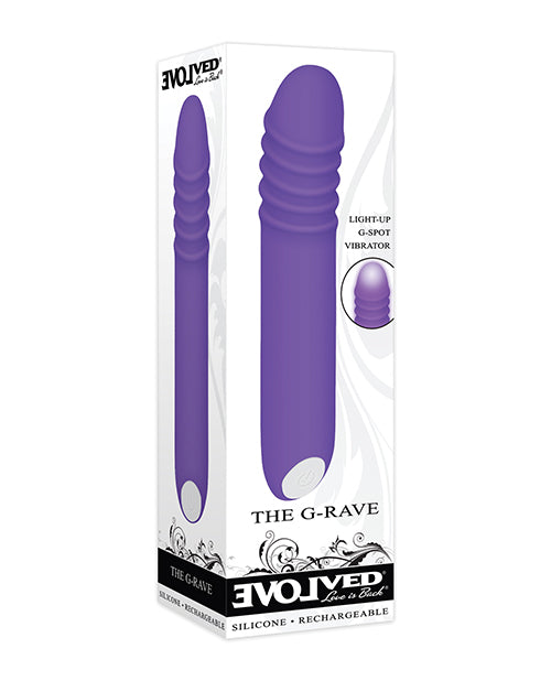 Purple Silicone Evolved The G-rave Light Up Adult Vibrator