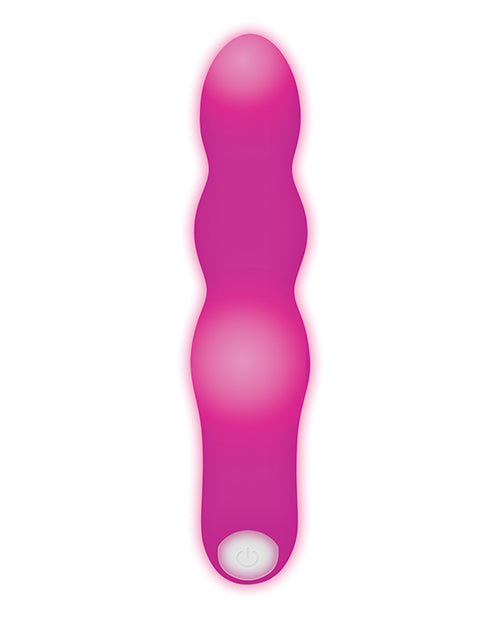Pink Silicone Evolved Afterglow Light Up G-Spot Vibrator