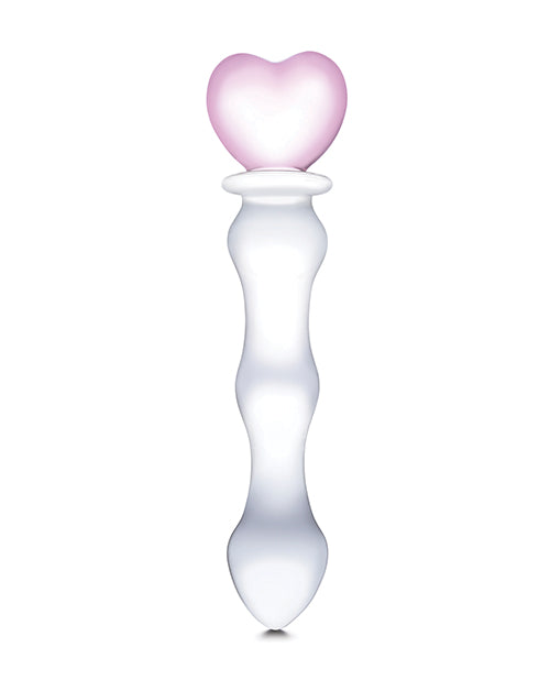 Pink Glas 8 inch Sweetheart Glass Adult Dildo
