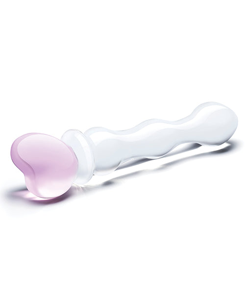 Pink Glas 8 inch Sweetheart Glass Adult Dildo
