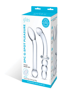 Glas 2 Pc G-spot Pleasure Glass Adult Dildo Set