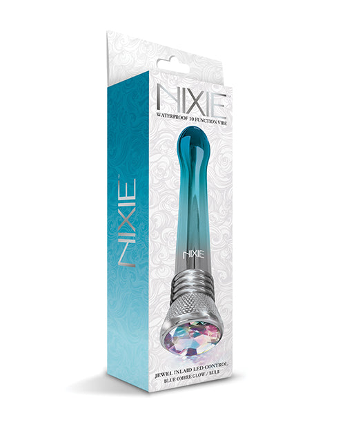 Blue Nixie 10 Function Ombre Waterproof Bulb Adult Vibrator
