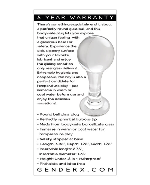 Gender X The Baller  Glass Plug