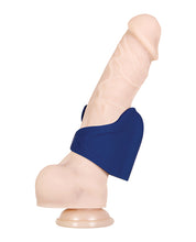 Blue Silicone Vibrating Stroker Gender X In's & Out's