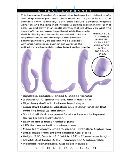 Gender X Orgasmic Orchid Posable Vibrator