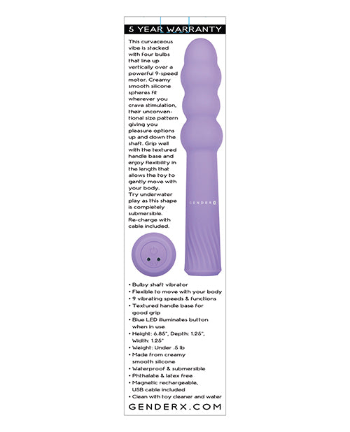 Purple Gender X Bumpy Ride Submersible Adult Vibrator 