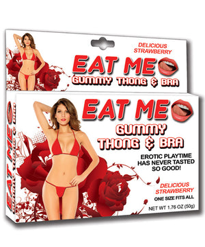 Eat Me Strawberry Gummy Thong & Bra