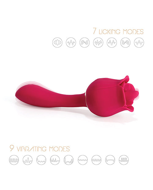 Rhea Clit Licking Tongue Rose Vibrator & G Spot Massager