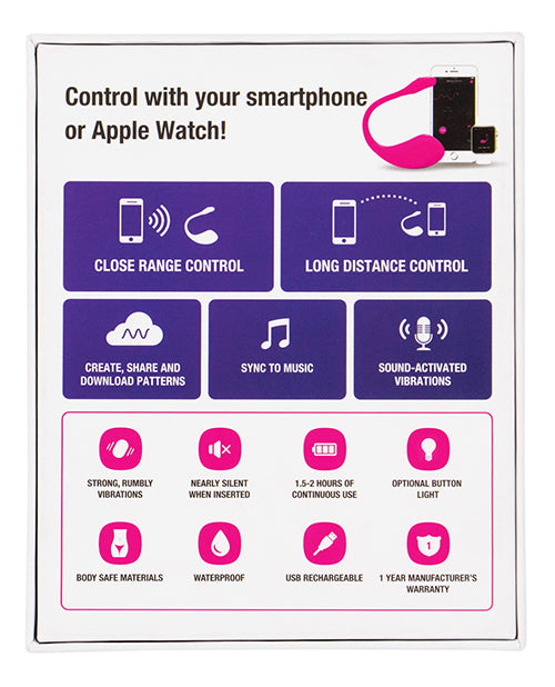 Pink Lovense Lush 2.0 Sound Activated Vibrator