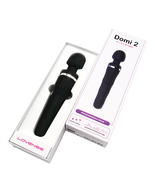 Black Lovense Domi 2 Flexible Rechargeable Mini Wand